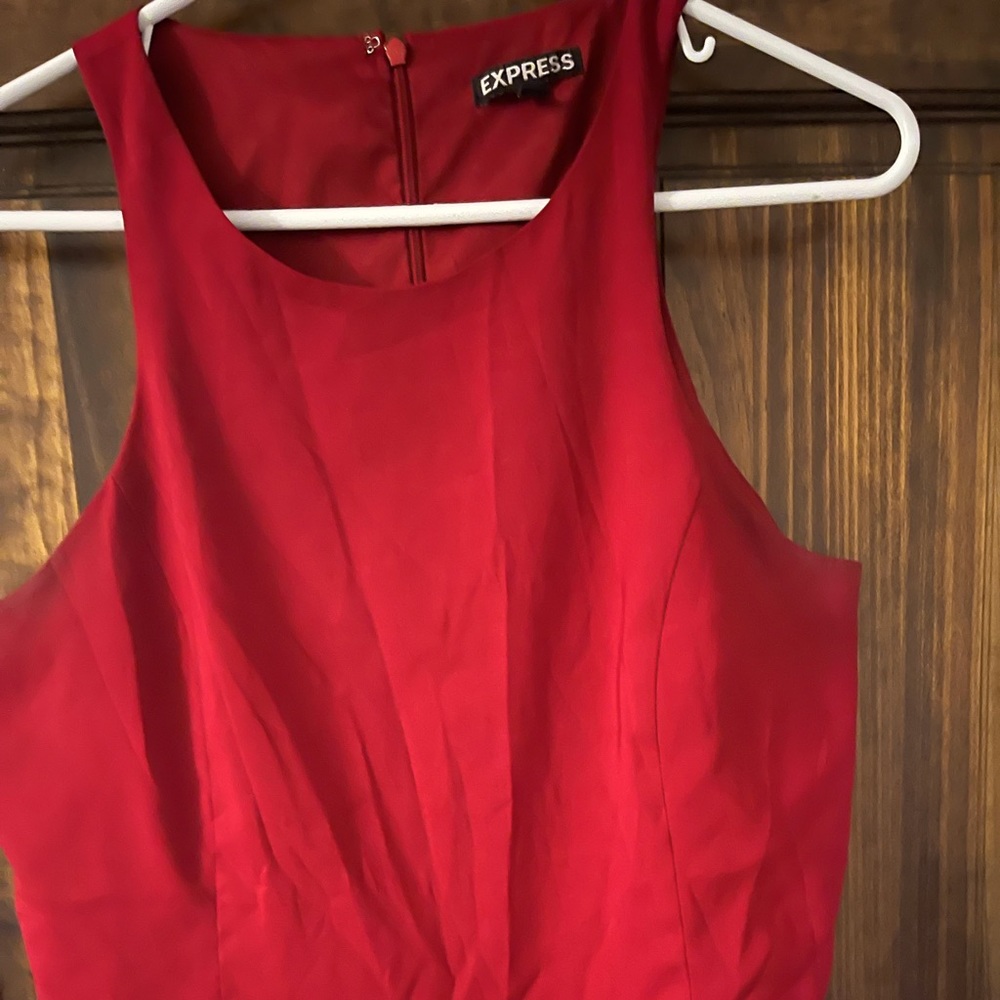 BONUS! Two Express fitted/flare shell tops - black and deep red!